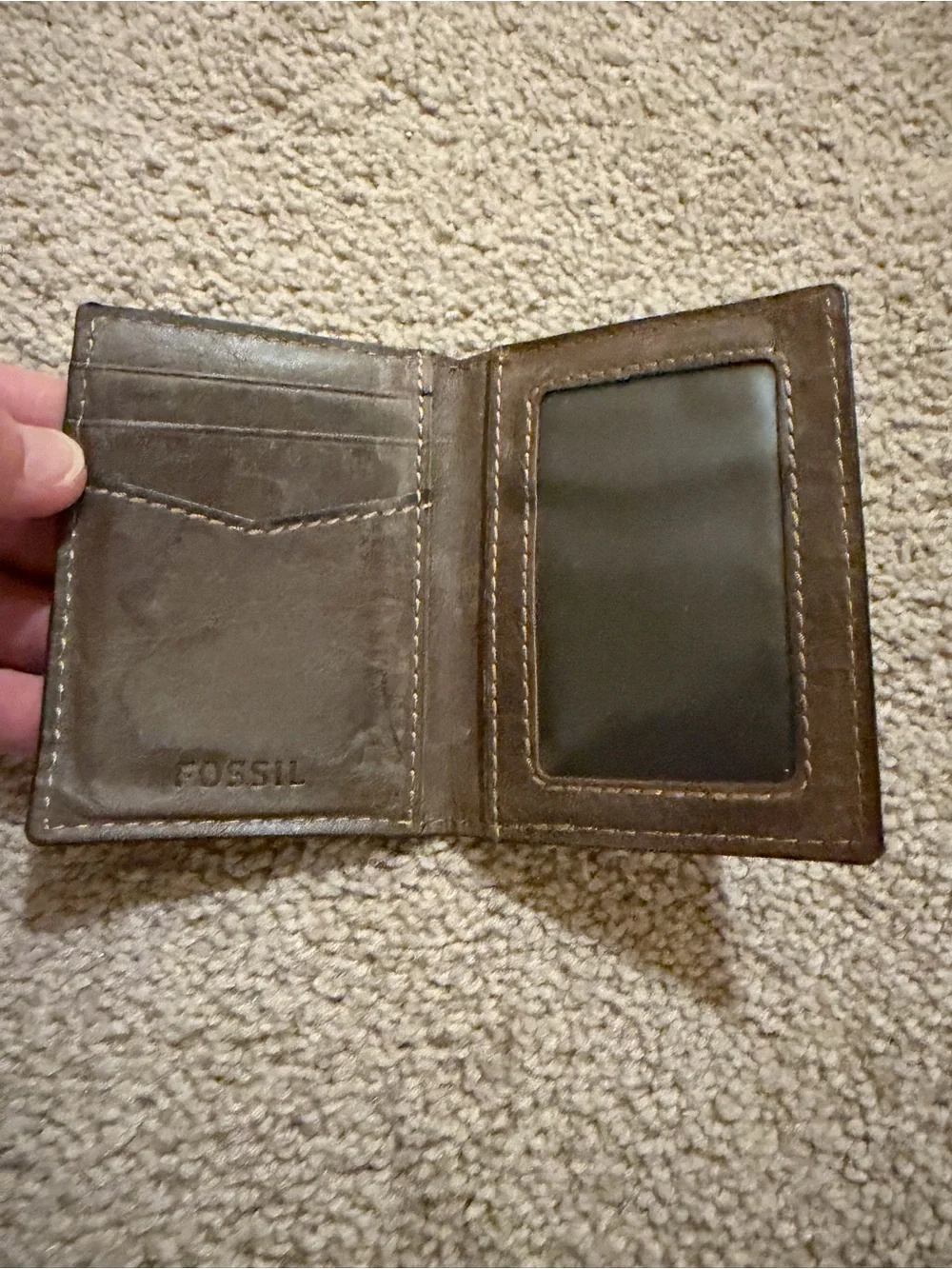 Fossil Classic Brown Leather Bi-Fold Wallet - Men